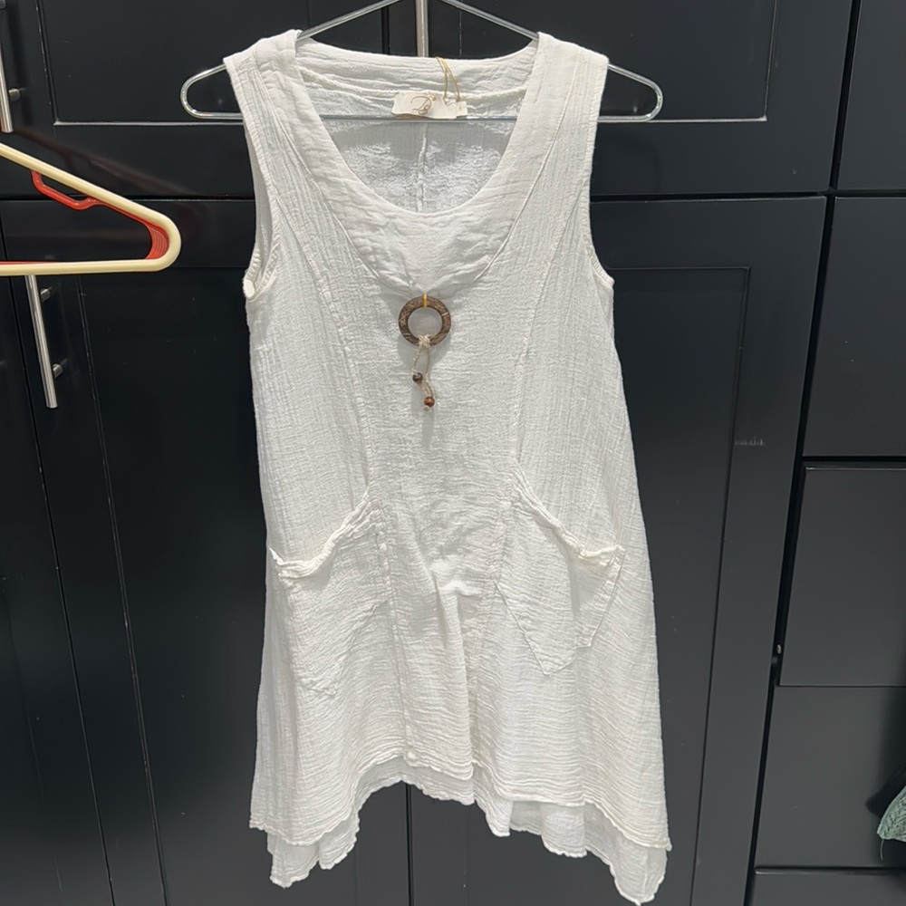 Greek white summer dress